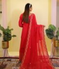 Royal Crepe Sharara Set A stunning embroidered Crepe Shara Set with bordered Organza Dupatta