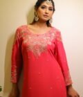 Blingy Punjabi Crepe Suit with Heavy Work and Chinon Dupatta