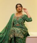 Fully Embroidered Shirt, Sharara & Dupatta Set
