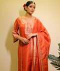 Shimmer-Brocade Tissue Salwar Suit
