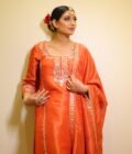 Shimmer-Brocade Tissue Salwar Suit