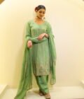 Embroidered Organza Suit with Crepe Salwar
