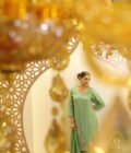 Embroidered Organza Suit with Crepe Salwar