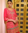 Evergreen Crepe Shirt & Garara Set with Chinon Dupatta