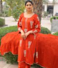 Regal Elegance with Organza Silk Embellished Suit