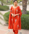 Regal Elegance with Organza Silk Embellished Suit
