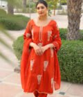 Regal Elegance with Organza Silk Embellished Suit
