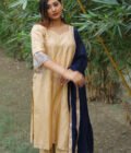 Silk Simplicity: Embroidered Dola Suit