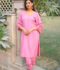 Pink Shimmer Queen - Regal Silk Sharara Set