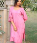 Pink Shimmer Queen - Regal Silk Sharara Set