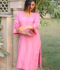 Pink Shimmer Queen - Regal Silk Sharara Set