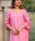 Pink Shimmer Queen - Regal Silk Sharara Set