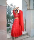 Red Regalia Silk Organza Lehenga